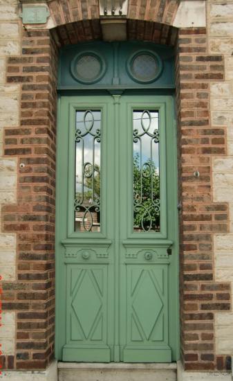 Copie porte d'entrée avec imposte en isolante.